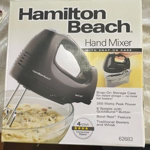 Hamilton Beach Hand Mixer with Snap-on Case